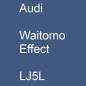 Preview: Audi, Waitomo Effect, LJ5L.